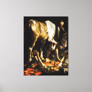Conversion on the Way to Damascus by Caravaggio Canvas Print