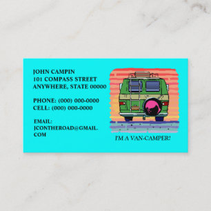 CONVERSION VAN CAMPING ~ BUSINESS CARDS! BUSINESS CARD