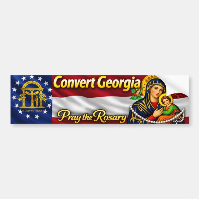 Convert Georgia Bumper Sticker (Front)