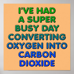 Converting Oxygen Funny Poster Sign