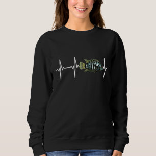 Convict Cichlids Heartbeat For Fishkeeping Aquariu Sweatshirt