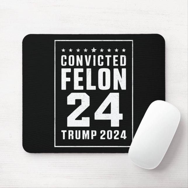 Convicted Felon 4th July Trump 2024 Mouse Mat (With Mouse)