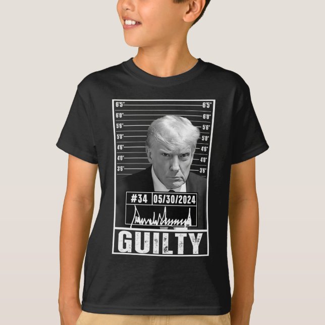 Conviction Verdict Donald Trump Mug Shot Jail Pict T-Shirt (Front)