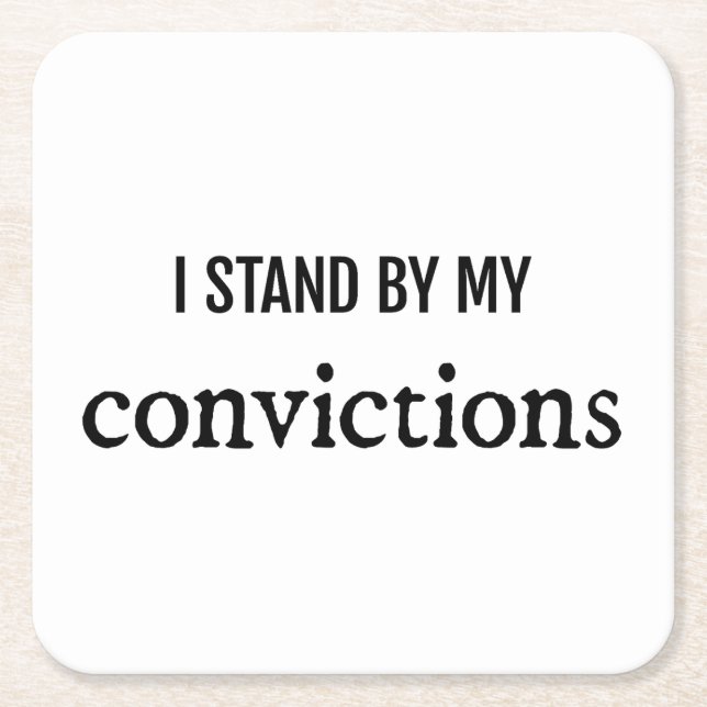 Convictions Paper Coaster (Front)