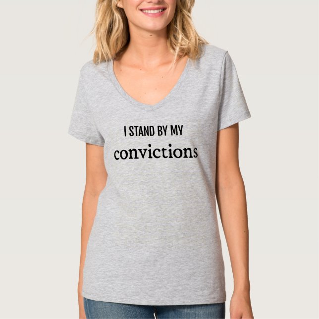 Convictions Women's Basic V-Neck T-Shirt (Front)