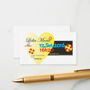 Convite de aniversario enclosure card