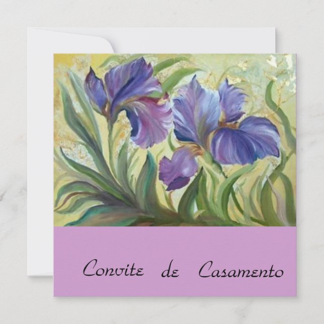 convite de casamento invitation (Front)