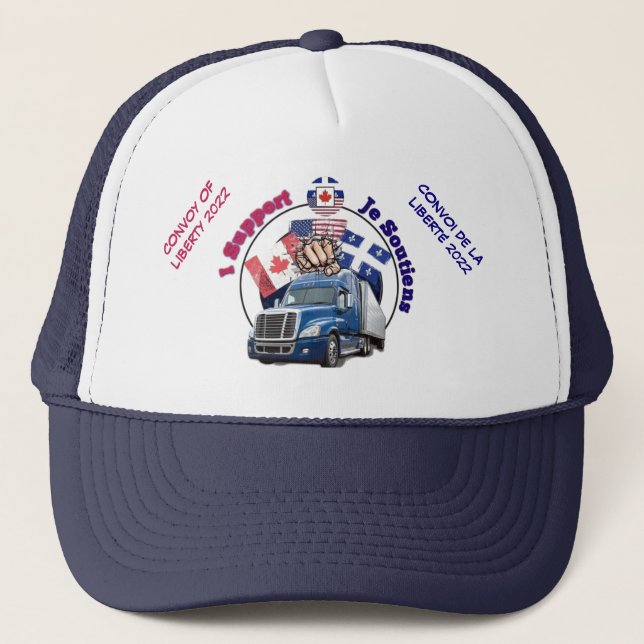 Convoy of liberty trucker cap (Front)