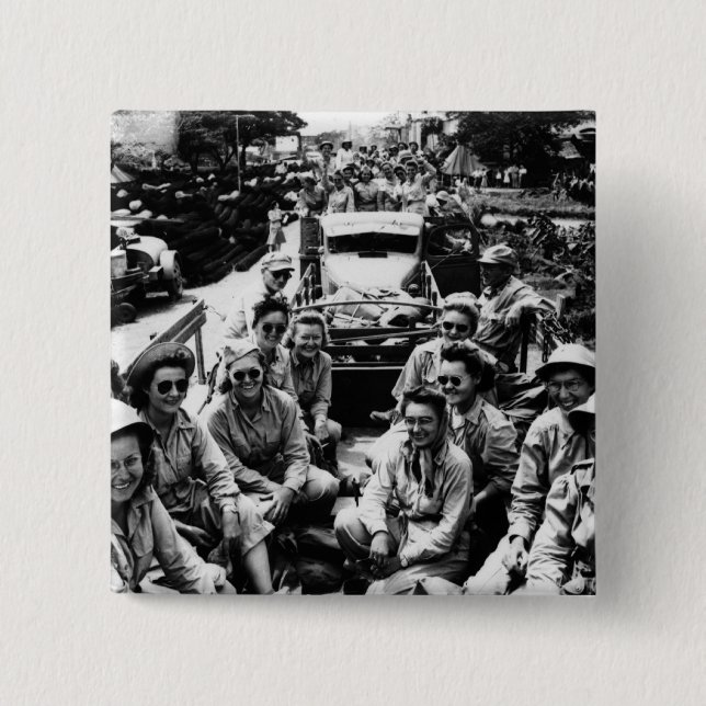 Convoy of Nurses WWII 15 Cm Square Badge (Front)