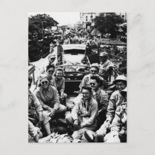 Convoy of Nurses WWII Postcard