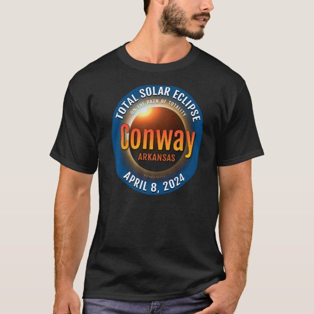 Conway Arkansas AR Total Solar Eclipse 2024 3 T-Shirt (Front)