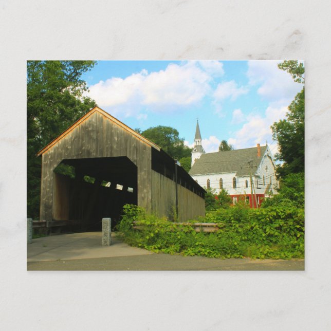 Conway Burkeville Covered Bridge Postcard (Front)