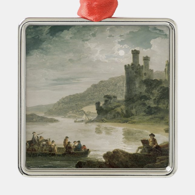 Conway Castle, 1794 Metal Tree Decoration (Front)