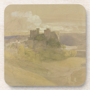 Conway Castle (graphite, w/c and gouache on paper Coaster