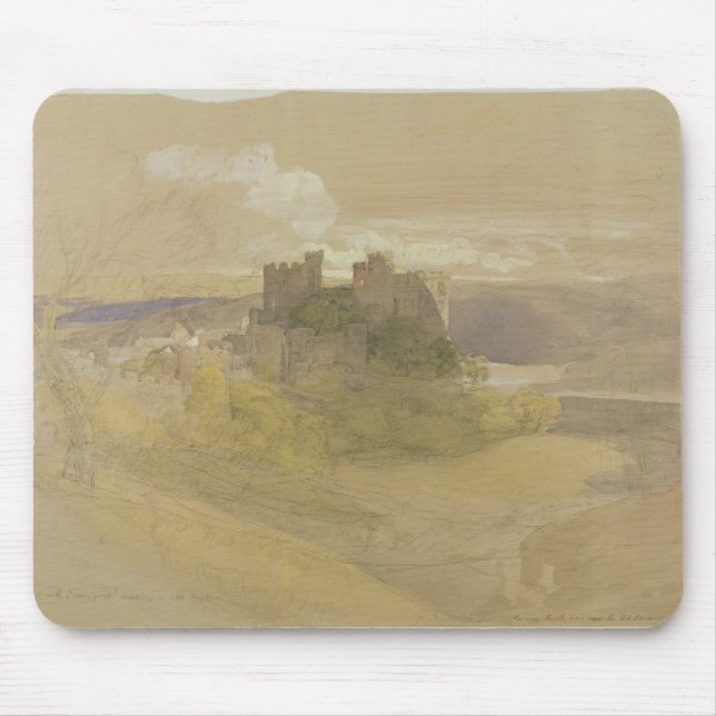 Conway Castle (graphite, w/c and gouache on paper Mouse Mat (Front)