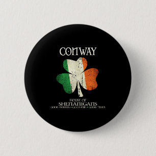 Conway Last Name Family Ireland Irish House Of She 6 Cm Round Badge