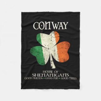 Conway Last Name Family Ireland Irish House Of She Fleece Blanket