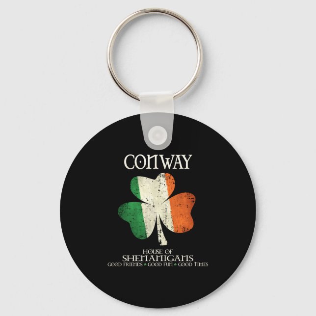 Conway Last Name Family Ireland Irish House Of She Key Ring (Front)