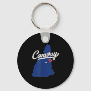 Conway New Hampshire Nh Map Key Ring