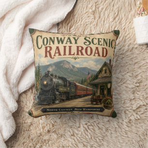 Conway Scenic Railroad North Conway Vintage Cushion