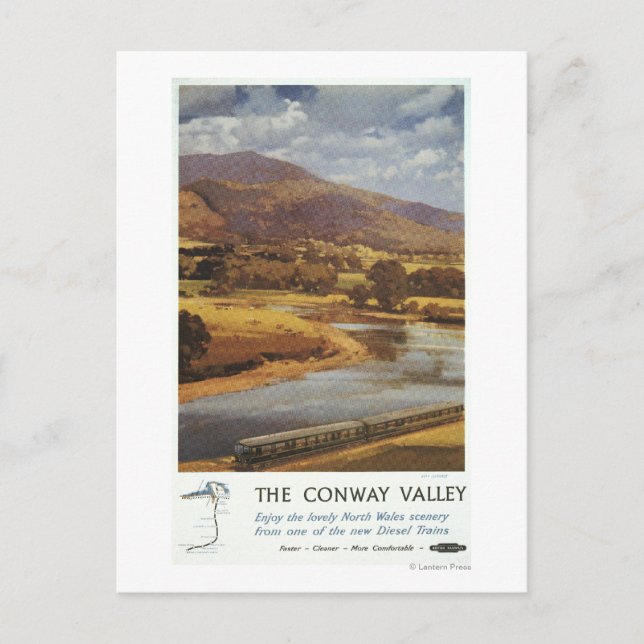 Conway Valley Scene British Railways Poster Postcard (Front)