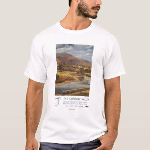 Conway Valley Scene British Railways Poster T-Shirt