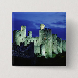 Conwy Castle, Gwynedd, Wales 15 Cm Square Badge