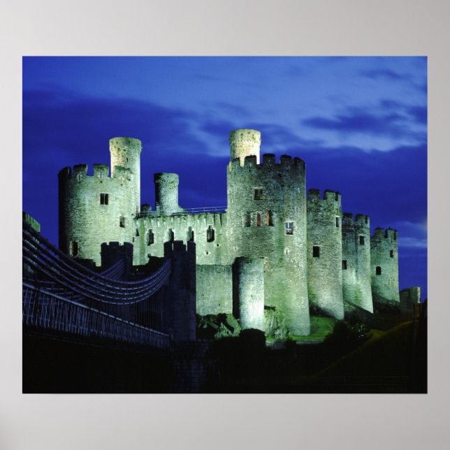 Conwy Castle, Gwynedd, Wales Poster (Front)