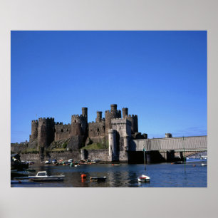 Conwy Castle North Wales Postcard Poster