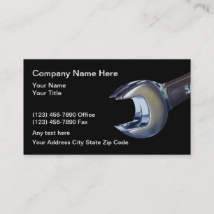 Coo. Auto Mechanic Theme Business Cards