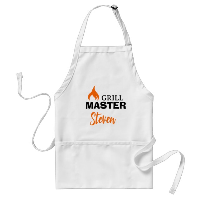 COO! ♨️ Grill Master Apron – Custom Name BBQ Apron (Front)