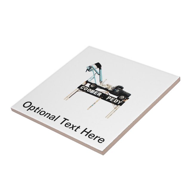 Coober Pedy Opal Mining Truck Welcome Sign Tile (Side)