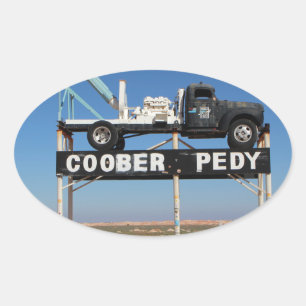 Coober Pedy Outback Australia Souvenir Photo Oval Sticker