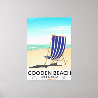 Cooden Beach East Sussex vintage travel poster Canvas Print
