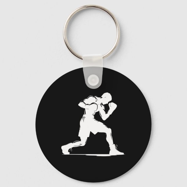 Cook Boxer Guy  Key Ring (Front)