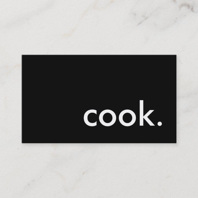 cook. business card (Front)