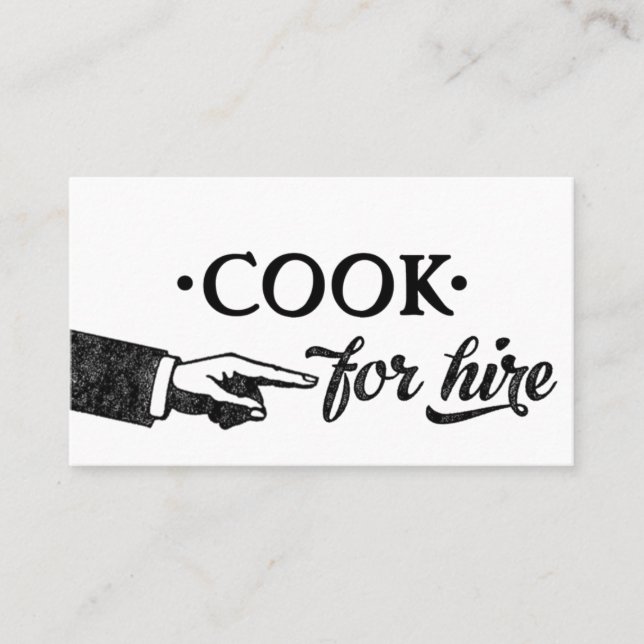 Cook Business Cards - Any Background Colour! (Front)