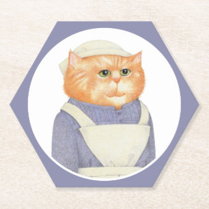 COOK CAT Hexagon Paper Coasters