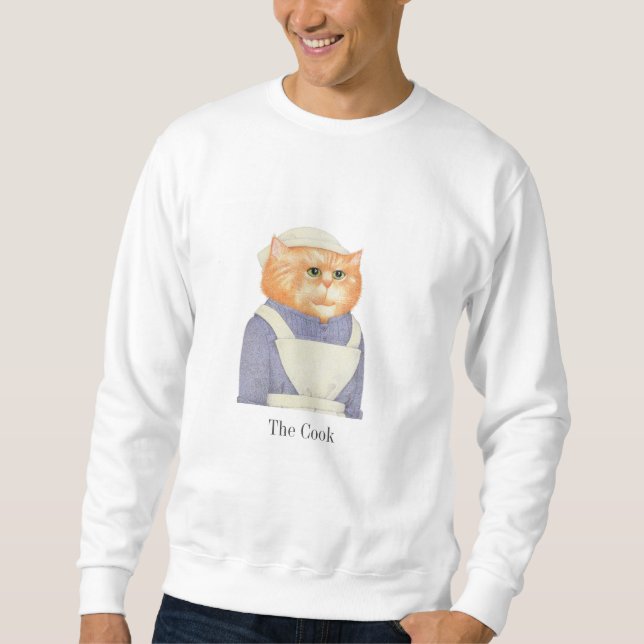 COOK CAT Men's Basic Sweatshirt  (Front)