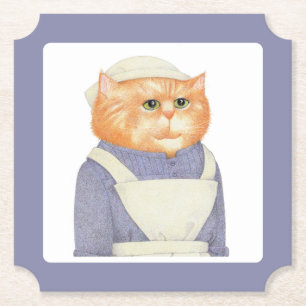 COOK CAT Ticket Paper Coasters