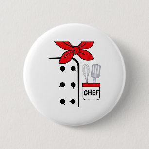 Cook Chef Coat Costume Funny Halloween Shirt Kids  6 Cm Round Badge