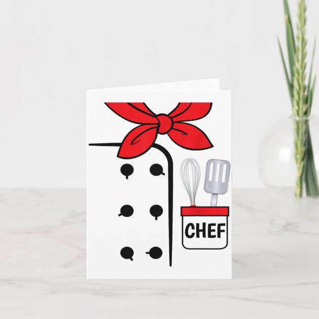 Cook Chef Coat Costume Funny Halloween Shirt Kids  Card (Front)