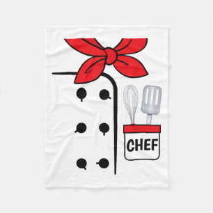 Cook Chef Coat Costume Funny Halloween Shirt Kids  Fleece Blanket