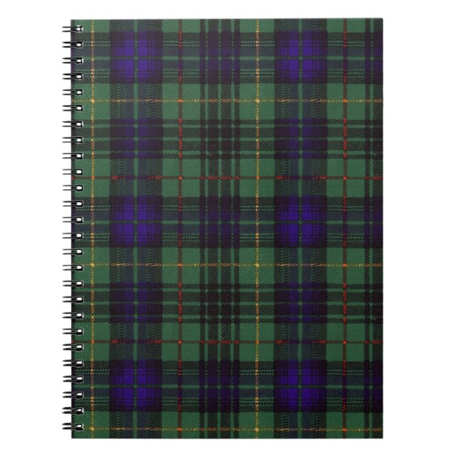 Cook clan Plaid Scottish kilt tartan Notebook (Front)