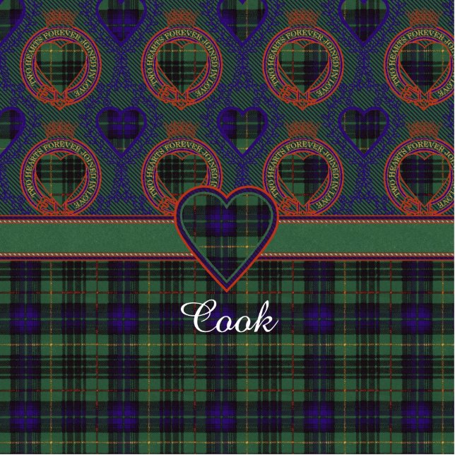 Cook clan Plaid Scottish kilt tartan Photo Sculpture Magnet (Front)