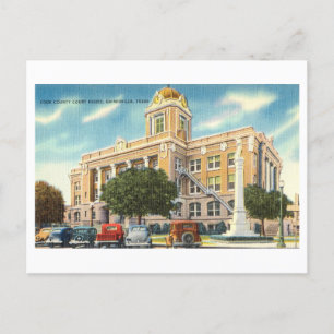 Cook County Court House in Gainesville, Texas, Postcard