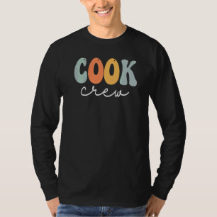 Cook Crew Retro Groovy Vintage Happy First Day Of T-Shirt