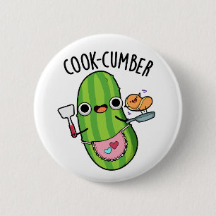Cook-cumber Funny Cucumber Pun  6 Cm Round Badge
