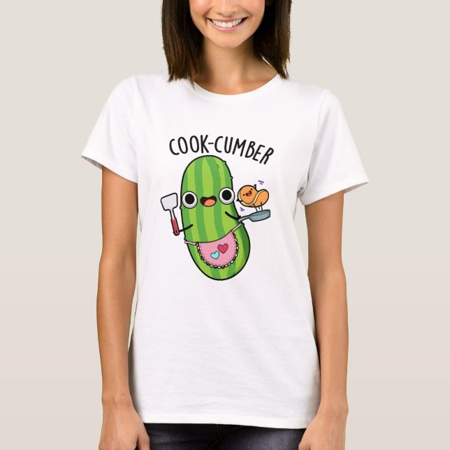 Cook-cumber Funny Cucumber Pun  T-Shirt (Front)