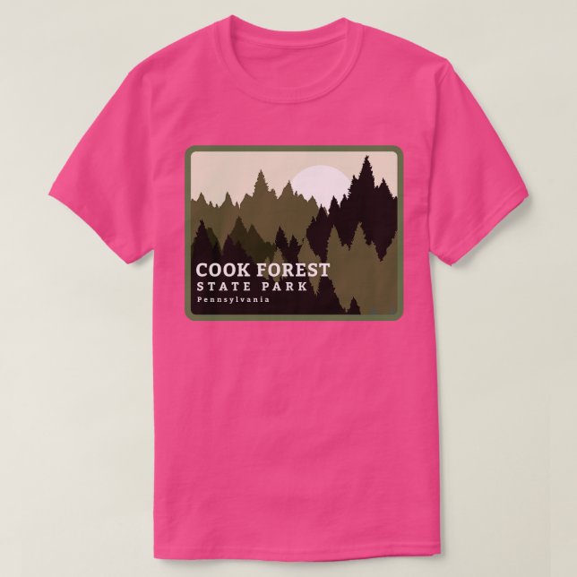 Cook Forest State Park Pennsylvania Forest Sunrise T-Shirt (Design Front)
